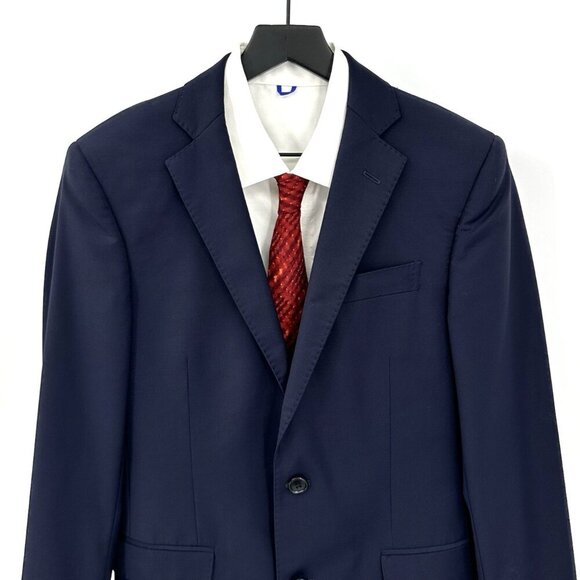 jacket blazer sport coat regent fitzgerald navy blue - Picture 4 of 9